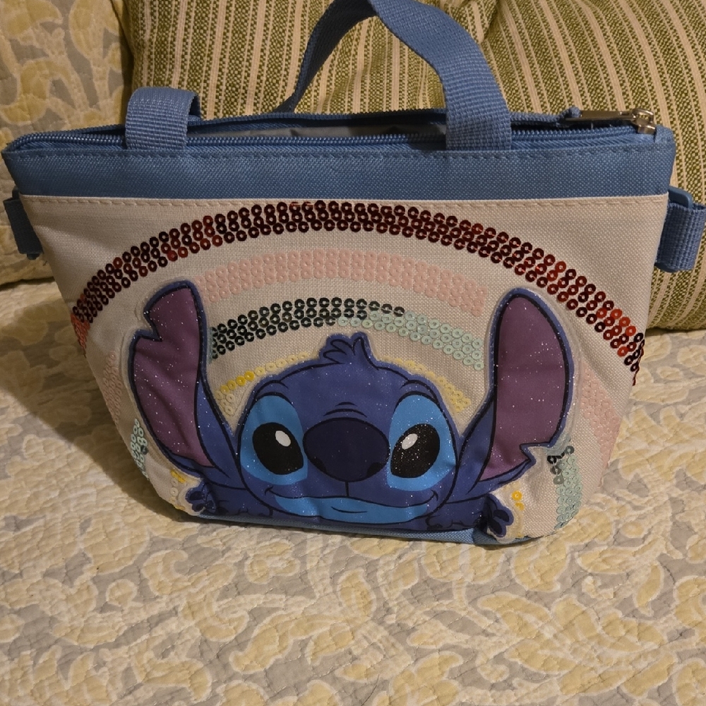 Stitch Kids Accessory Bag - Blue and Cream